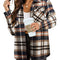 Womens Flannel Shirts Button down Shacket Jacket Plaid Shirts for Women Blouses Coats