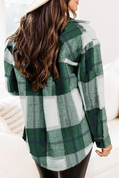 Flannel Shirts for Women Plaid Jackets Long Sleeve Shackets Womens Button down Coats Blouses